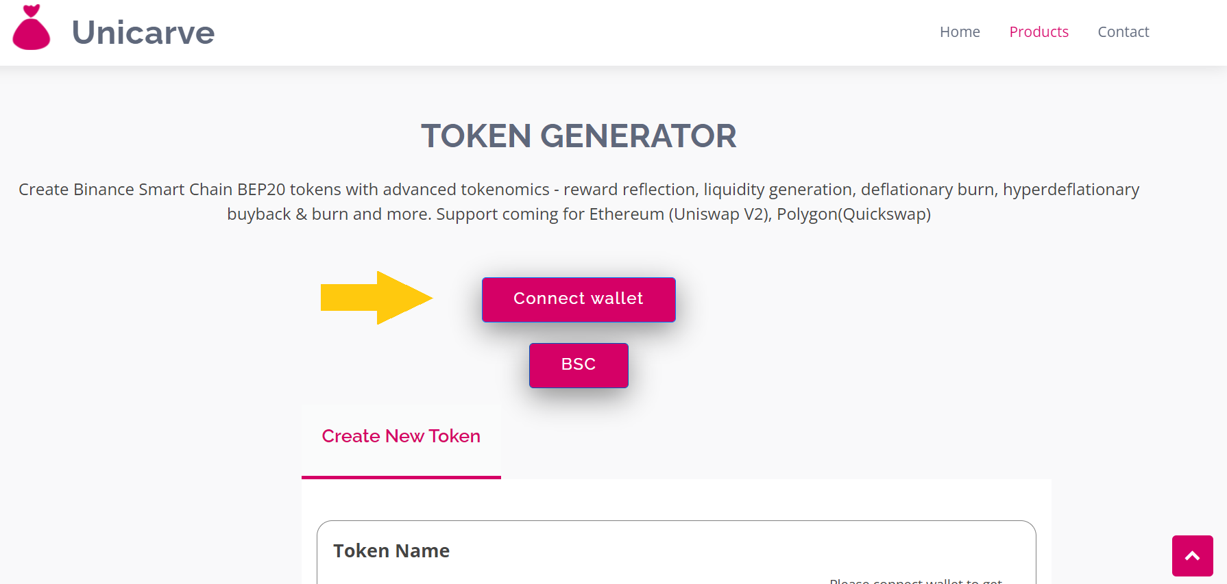 Unicarve Connect Wallet